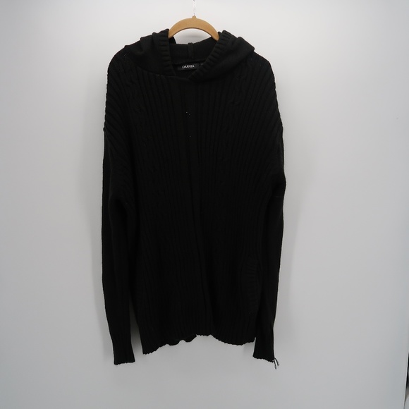 Darria Cowl Neck Long Sleeve Hooded Sweatshirt - Picture 1 of 7